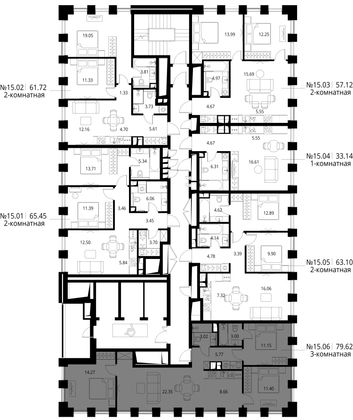 Продажа 3-комнатной квартиры 79,6 м², 15/27 этаж