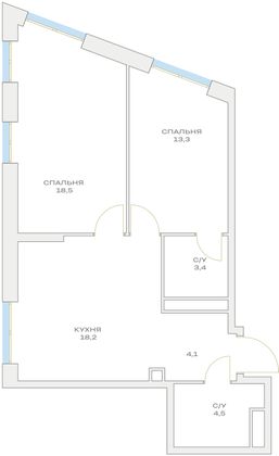 Продажа 2-комнатной квартиры 62 м², 17/23 этаж