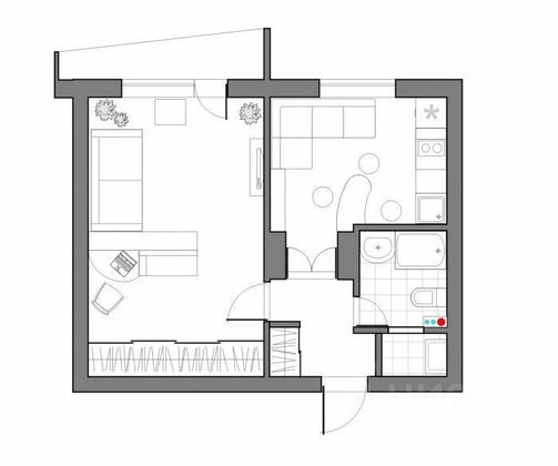 Продажа 1-комнатной квартиры 32,7 м², 7/9 этаж