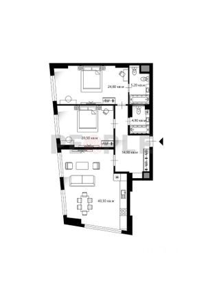 Продажа 3-комнатной квартиры 110 м², 22/29 этаж