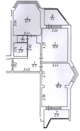 Продажа 2-комнатной квартиры 60 м², 10/17 этаж