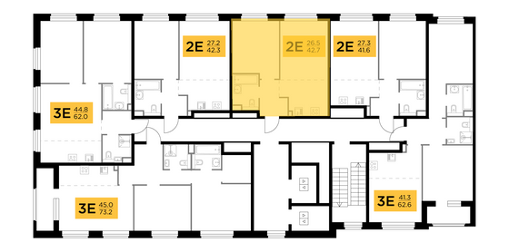 Продажа 2-комнатной квартиры 42,7 м², 3/17 этаж