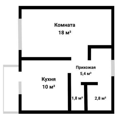 Продажа 1-комнатной квартиры 37,8 м², 13/18 этаж