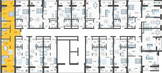 Продажа 2-комнатной квартиры 50,9 м², 13/19 этаж