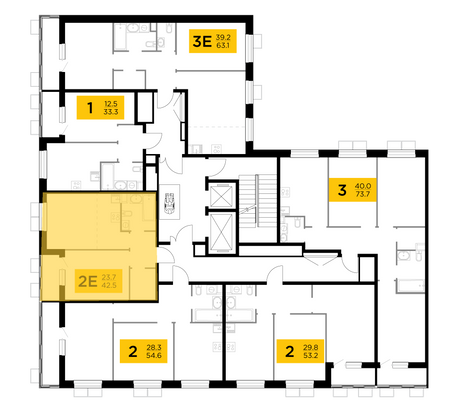 Продажа 2-комнатной квартиры 42,5 м², 2/11 этаж