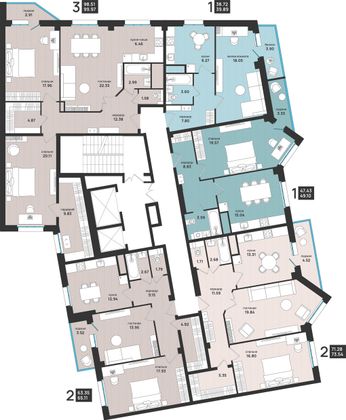 Продажа 2-комнатной квартиры 49,1 м², 2/13 этаж