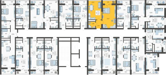 Продажа 1-комнатной квартиры 38,2 м², 9/19 этаж