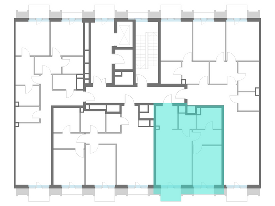 Продажа 1-комнатной квартиры 56,7 м², 5/7 этаж