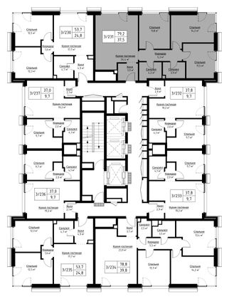 Продажа 3-комнатной квартиры 78 м², 30/30 этаж