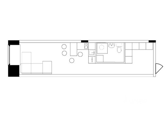 Продажа квартиры-студии 36,5 м², 2/4 этаж