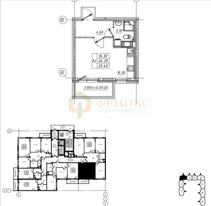 Продажа квартиры-студии 26 м², 8/14 этаж