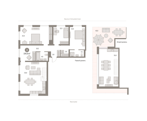 190,8 м², 3-комн. квартира, 9/9 этаж