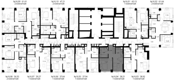 Продажа 1-комнатной квартиры 38,2 м², 16/48 этаж