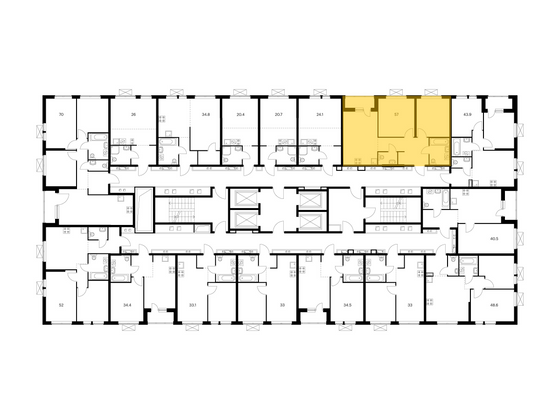 Продажа 2-комнатной квартиры 57 м², 16/28 этаж