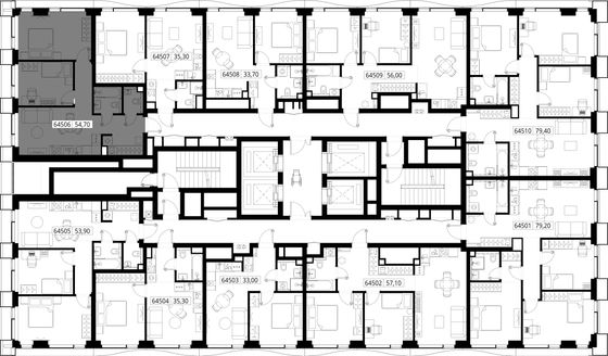 Продажа 2-комнатной квартиры 54,7 м², 45/48 этаж