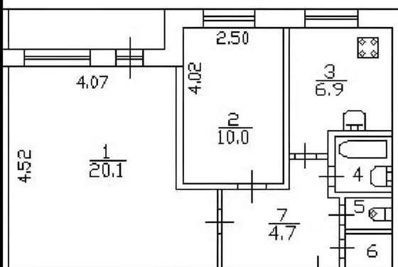 Продажа 2-комнатной квартиры 45,5 м², 5/9 этаж