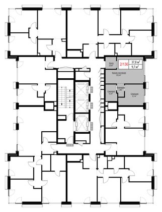 Продажа 1-комнатной квартиры 37,3 м², 19/30 этаж