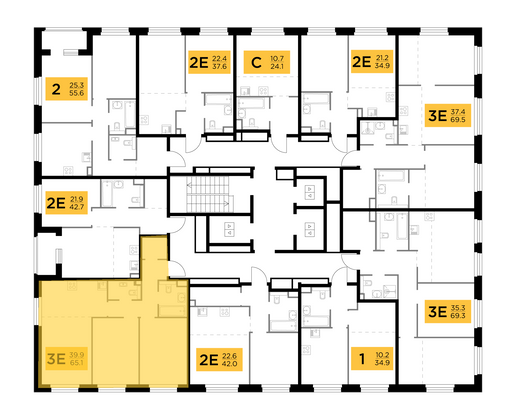 Продажа 3-комнатной квартиры 65,1 м², 23/23 этаж