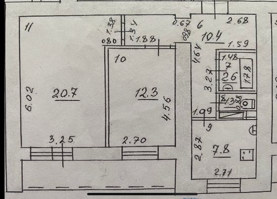 Продажа 2-комнатной квартиры 55,1 м², 9/16 этаж