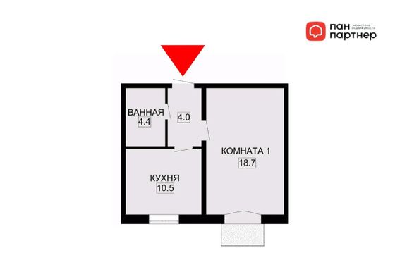 Продажа 1-комнатной квартиры 37,6 м², 1/26 этаж