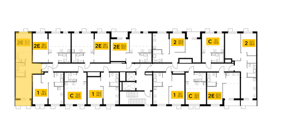 Продажа 2-комнатной квартиры 43,5 м², 5/15 этаж