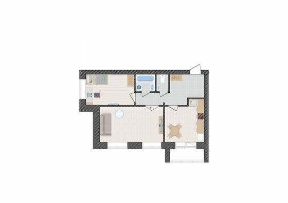 Продажа 2-комнатной квартиры 55,5 м², 1/9 этаж