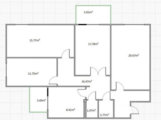 Продажа 3-комнатной квартиры 96 м², 1/16 этаж