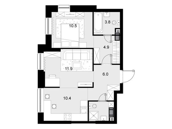 Продажа 2-комнатной квартиры 50,3 м², 20/28 этаж