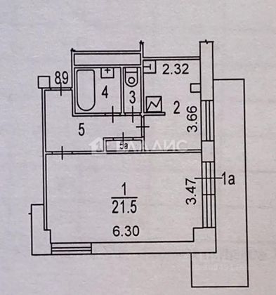 Продажа 1-комнатной квартиры 41,7 м², 6/17 этаж