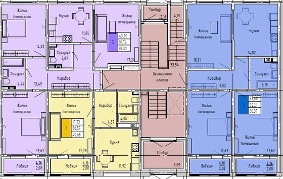 Продажа 3-комнатной квартиры 83,8 м², 1/4 этаж