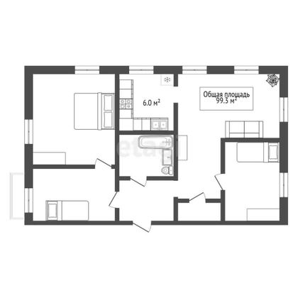 Продажа 4-комнатной квартиры 99,3 м², 3/3 этаж