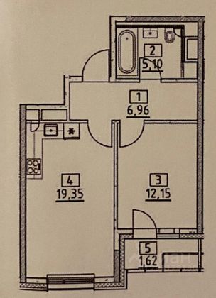 Продажа 1-комнатной квартиры 45 м², 10/23 этаж