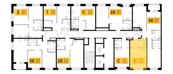 Продажа квартиры-студии 23,8 м², 3/20 этаж