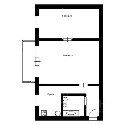 Продажа 2-комнатной квартиры 43,6 м², 1/5 этаж