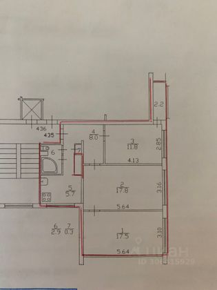 Продажа 3-комнатной квартиры 64 м², 2/9 этаж