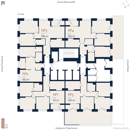 Продажа 3-комнатной квартиры 103,6 м², 2/29 этаж