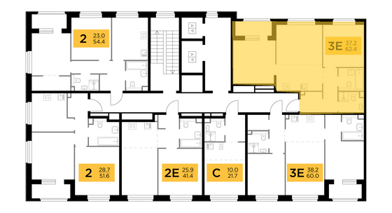 Продажа 3-комнатной квартиры 62,4 м², 6/12 этаж