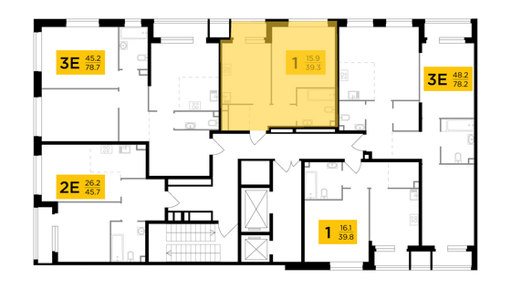 Продажа 1-комнатной квартиры 39 м², 4/22 этаж