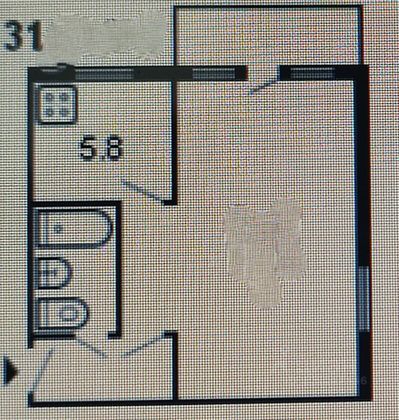 Продажа 1-комнатной квартиры 31,5 м², 2/5 этаж