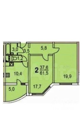Продажа 2-комнатной квартиры 64 м², 6/25 этаж