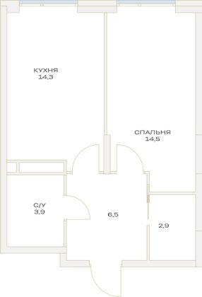 Продажа 1-комнатной квартиры 42,3 м², 16/23 этаж