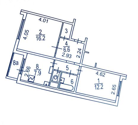 Продажа 2-комнатной квартиры 55 м², 3/15 этаж