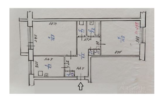 Продажа 2-комнатной квартиры 50,4 м², 3/5 этаж