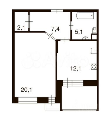 Продажа 2-комнатной квартиры 52,8 м², 5/9 этаж