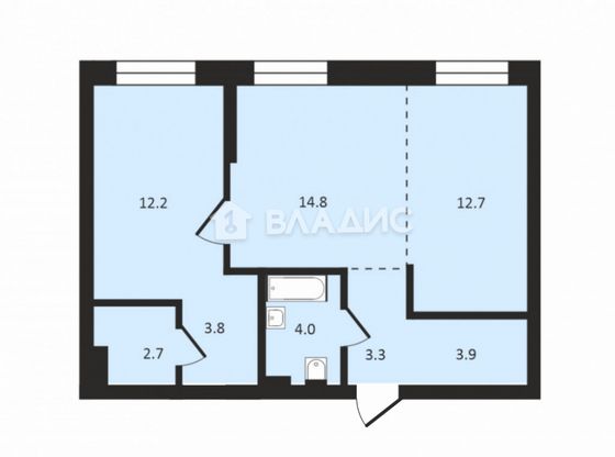 Продажа 2-комнатной квартиры 57,5 м², 23/28 этаж