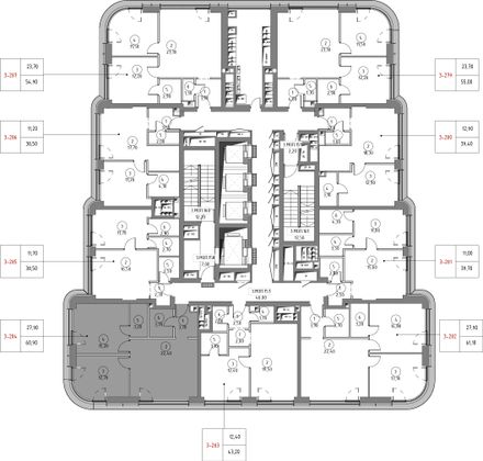 Продажа 2-комнатной квартиры 60,9 м², 34/53 этаж