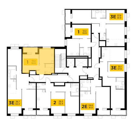 Продажа 1-комнатной квартиры 32 м², 4/15 этаж