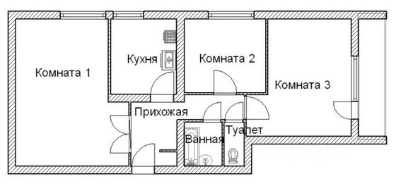 Продажа 3-комнатной квартиры 63 м², 2/16 этаж