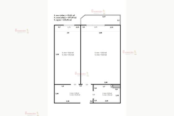 Продажа 2-комнатной квартиры 52,4 м², 8/15 этаж