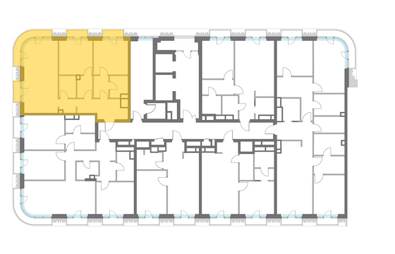 Продажа 2-комнатной квартиры 84,9 м², 7/14 этаж